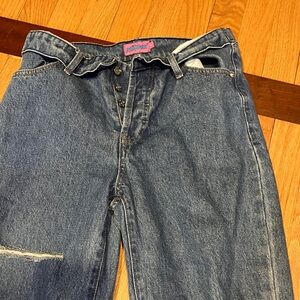 Edikted Blue Flare & Wide Leg Jeans